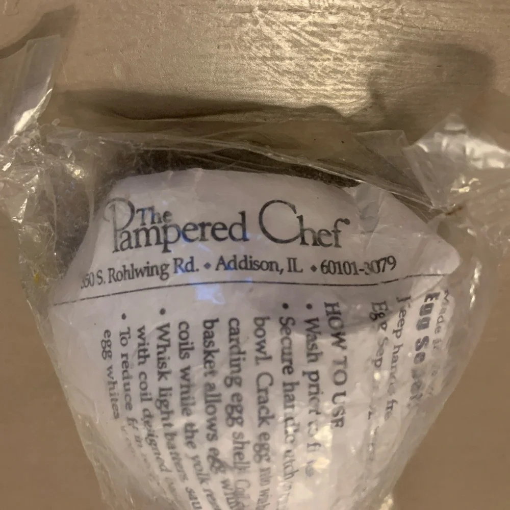 Pampered Chef Egg Separator #1187 Stainless Steel –‎ New in the Package